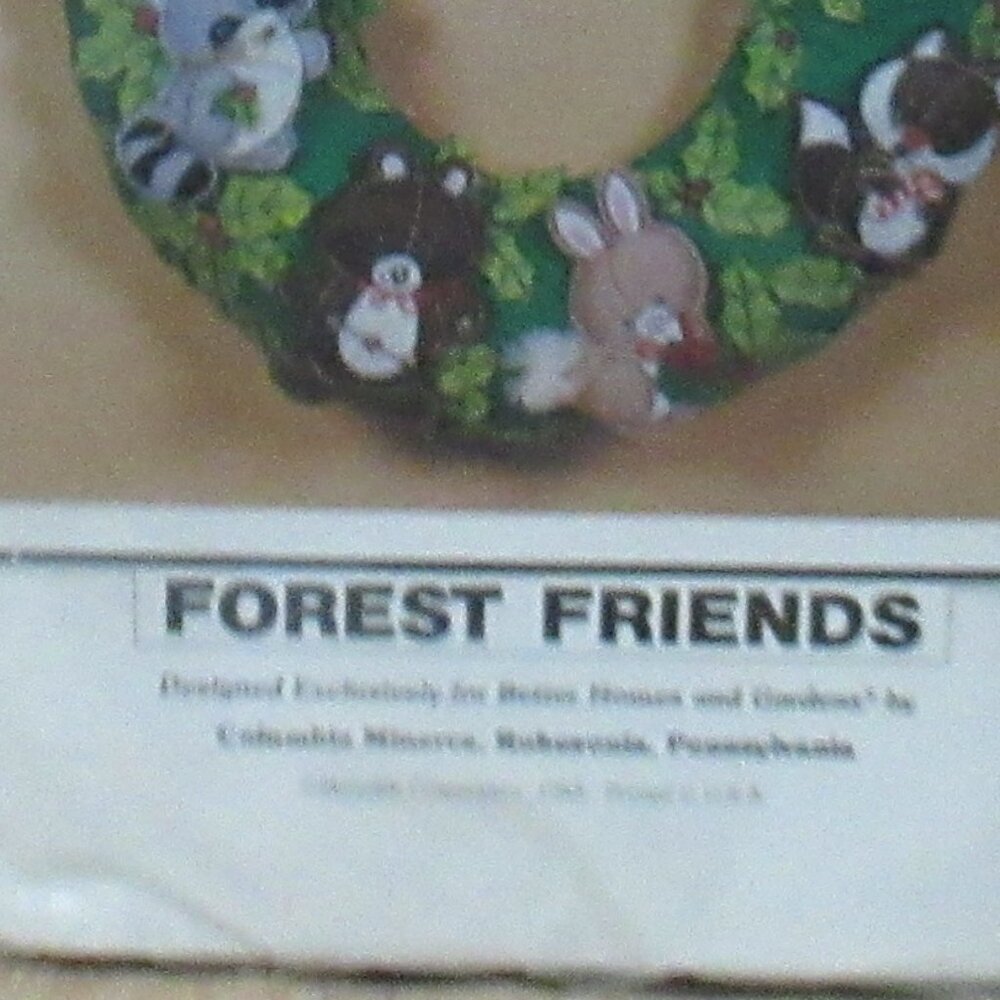 1983 Forest Friends Wreath Better Homes & Gardens Craft Kit NIP Felt & Sequins - Picture 3 of 4